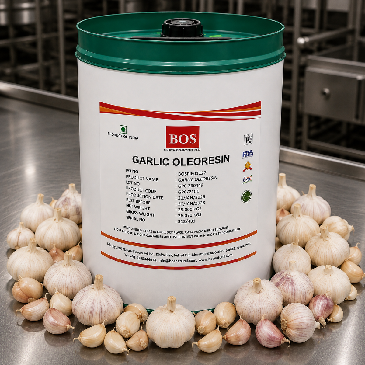 Garlic Oleoresin — 25 kg Pail